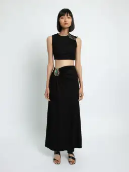 Christopher Esber Moodstone Crop Tank and Skirt Set Black Size 6 for rent on The Volte - image 1