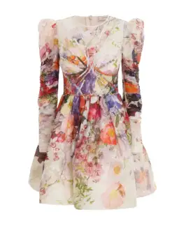 Zimmermann Prima Panelled Mini Dress Multi Floral Size 1 / Au 10 for rent on The Volte - image 3