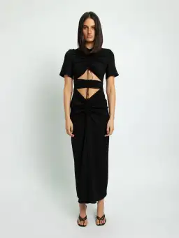 Christopher Esber Ruched Multi Panel Tee Dress Size 6 for rent on The Volte - image 1