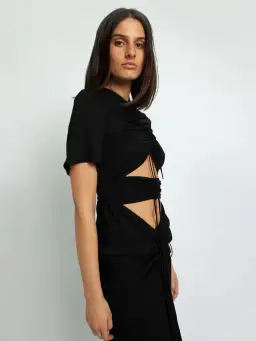 Christopher Esber Ruched Multi Panel Tee Dress Size 6 for rent on The Volte - image 5