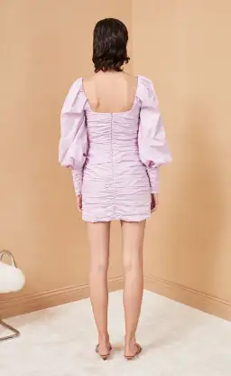 Bec & Bridge Winslowe L/S Mini Dress Lilac Size 8 for rent on The Volte - image 3