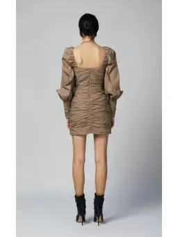 Bec & Bridge Winslowe L/S Mini Dress Mocha Size AU 6 for rent on The Volte - image 3