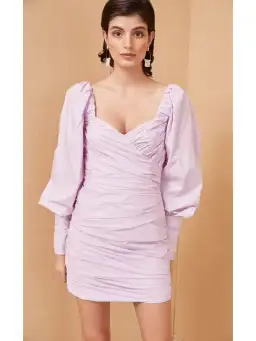 Bec & Bridge Winslowe L/S Mini Dress Lilac Size AU 6 for rent on The Volte - image 2