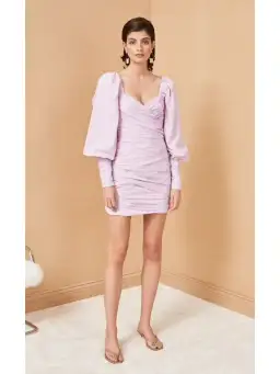 Bec & Bridge Winslowe L/S Mini Dress Lilac Size AU 6 for rent on The Volte - image 1