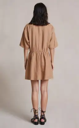 Bec & Bridge Alamos Mini Dress Camel Size 8 for rent on The Volte - image 4