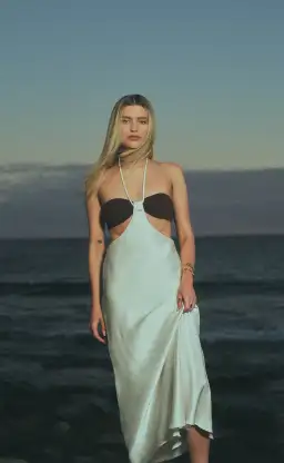 Bec & Bridge Nadia Cut Out Dress Ivory/Chocolate Size 10  for rent on The Volte - image 5