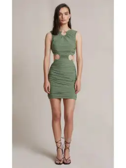 Bec & Bridge Vixen Mini Dress Olive Size AU 6 for rent on The Volte - image 1