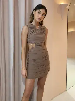 Bec & Bridge Vixen Mini Dress Sepia Size 12 for rent on The Volte - image 5