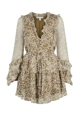 Shona Joy Claudette Mini Dress Print Size 10  for rent on The Volte - image 5