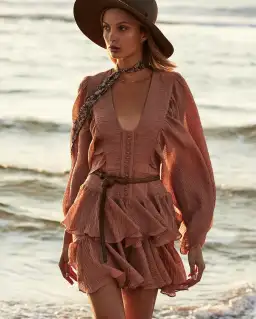 Shona Joy Charlotte Mini Dress in Desert Rose Size 8