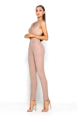 Portia and Scarlett Savanah Rose Gold Jumpsuit Size S for rent on The Volte - image 4