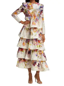Zimmermann Prima Tiered Midi Dress Floral Size 1 / Au 10 for rent on The Volte - image 2