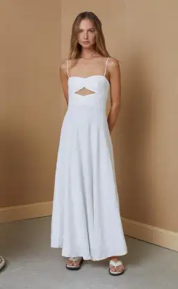 Bec & Bridge Provincial Maxi Dress White Size 8