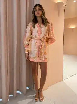 Alemais Ursula Mini Shirtdress Pink Size 6