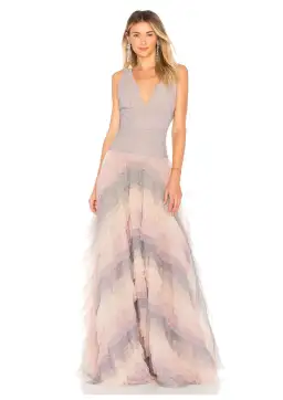 Bronx and Banco Amelia Ruffle Dress Multi Size 6 for rent on The Volte - image 1