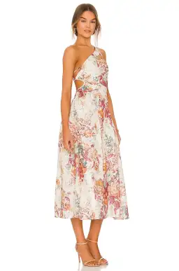 Zimmermann Pattie Asymmetric Dress Cream Floral Print Size 0P/Au 6 for rent on The Volte - image 2