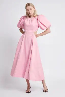 Aje Serendipity Cut Out Dress Musk Pink Size 14  for rent on The Volte - image 1