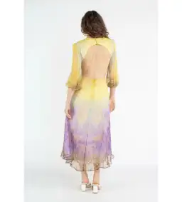 Leo Lin Salvation Silk Chiffon Dress Print Size 10 for rent on The Volte - image 3