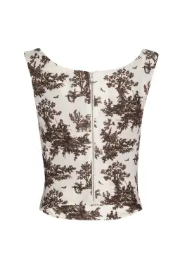 Miaou Imogene Corset Top Print Size S