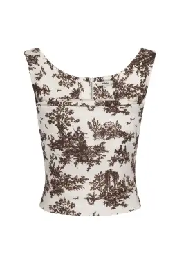 Miaou Imogene Corset Top Print Size S