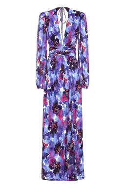 Rebecca Vallance Purple Rain Gown Print Size 10 for rent on The Volte - image 5
