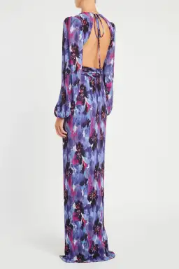 Rebecca Vallance Purple Rain Gown Print Size 10 for rent on The Volte - image 2