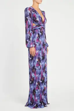 Rebecca Vallance Purple Rain Gown Print Size 10 for rent on The Volte - image 3