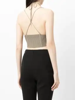 Dion Lee Khaki Crochet Tie Corset Khaki Size 8 