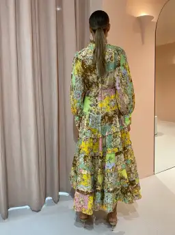 Alemais Matilde Pleat Shirt Dress Print Size 12