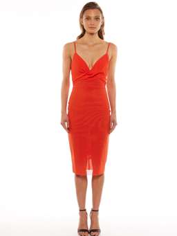 Bec + Bridge Petit Wrap Dress in Orange