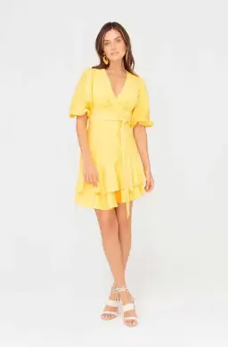 Sheike Bravado Mini Dress Yellow Size 10  for rent on The Volte - image 1
