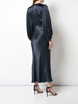 Shona Joy Morrison Longsleeve Bias Midi Dress Navy Size 10 for rent on The Volte - image 2