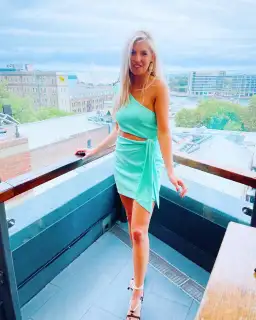 Finders Keepers Daniella One Shoulder Mini Dress Green Size 8 for rent on The Volte - image 2