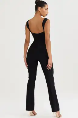House of CB Yasmeen Bandage Jumpsuit Black Size 6 for rent on The Volte - image 2