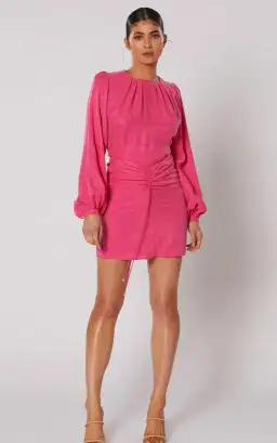 Winona Cerise Short dress Pink Size S for rent on The Volte - image 1