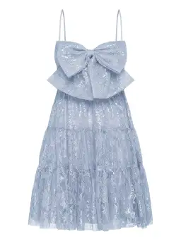 Alive McCall Mist Slow Drive Bow Mini Dress Blue Size 14 for rent on The Volte - image 6