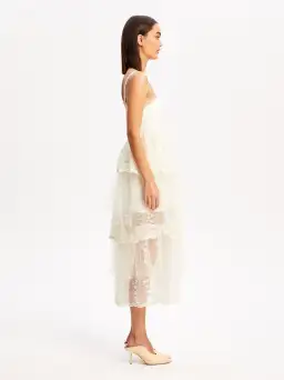Alice McCall Creme Moonstruck Midi Dress Cream Size 12 for rent on The Volte - image 5