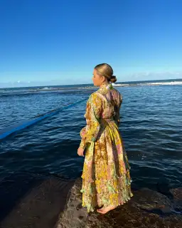 Alemais Matilde Tie Front Top & Pleat Skirt Set Multi Size 10 for rent on The Volte - image 5