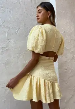 By Nicola Calypso Puff Sleeve Mini Dress for rent on The Volte - image 2