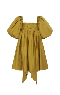 Aje Casabianca Puff Sleeve Dress Green Size 12