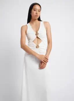 Christopher Esber Vertical Orbit Front Dress White Size 8 for rent on The Volte - image 2