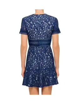 Lover Flora Flip Mini Dress Navy Print Size 8 for rent on The Volte - image 4