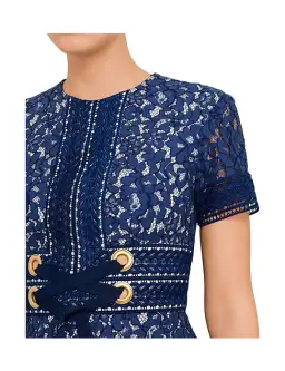 Lover Flora Flip Mini Dress Navy Print Size 8 for rent on The Volte - image 2