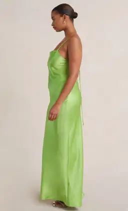 Bec & Bridge The Dreamer Tie Back Maxi Dress Lime Green Size 10  for rent on The Volte - image 6