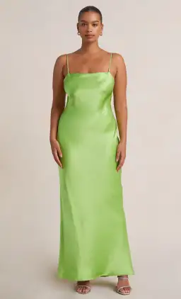 Bec & Bridge The Dreamer Tie Back Maxi Dress Lime Green Size 10  for rent on The Volte - image 4