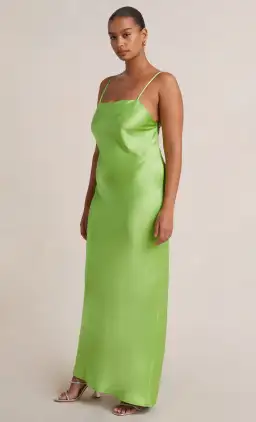 Bec & Bridge The Dreamer Tie Back Maxi Dress Lime Green Size 10  for rent on The Volte - image 5