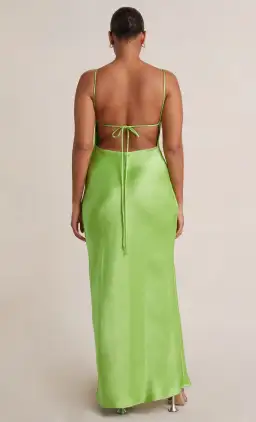 Bec & Bridge The Dreamer Tie Back Maxi Dress Lime Green Size 10  for rent on The Volte - image 7