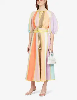 Zimmermann Lola Panelled Crop Top and Skirt Set Spliced Size 8