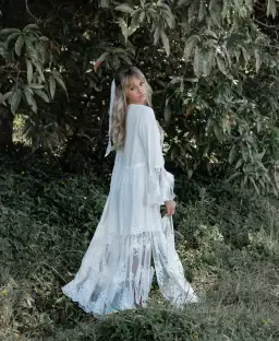 Coven & Co Stevie Robe White One Size for rent on The Volte - image 4