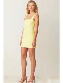 Bec & Bridge Gemma Mini Dress Banana Yellow Size AU 6    for rent on The Volte - image 2